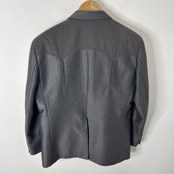 Circle S Men 44S Short Gray Western Blazer Sports Coat Cowboy USA - Picture 4 of 8